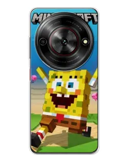 Чехол для ZTE Nubia Focus 5G с картинкой «Губка Боб Minecraft» Чехол для ZTE Nubia Focus 5G с картинкой «Губка Боб Minecraft»