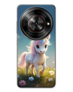 Чехол для ZTE Nubia Focus 5G с картинкой «Единорог на поляне»