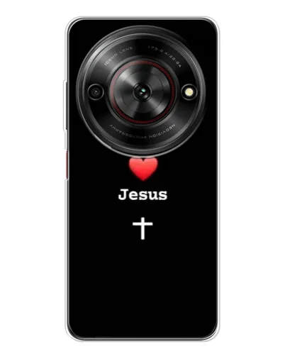 Чехол для ZTE Nubia Focus 5G с картинкой «Сердце - Jesus»