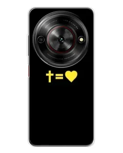 Чехол для ZTE Nubia Focus 5G с картинкой «Сердце и Крест»