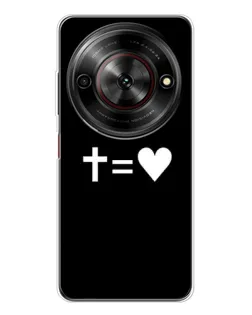 Чехол для ZTE Nubia Focus 5G с картинкой «Крест и Сердце»