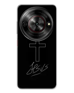 Чехол для ZTE Nubia Focus 5G с картинкой «Графический крест Jesus» Чехол для ZTE Nubia Focus 5G с картинкой «Графический крест Jesus»