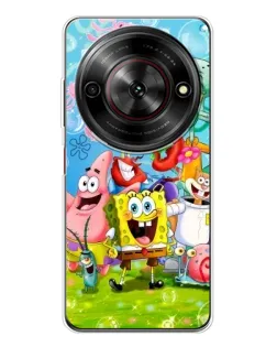 Чехол для ZTE Nubia Focus 5G с картинкой «Губка Боб и друзья»