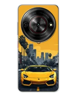 Чехол для ZTE Nubia Focus 5G с картинкой «Желтый Lamborghini город» Чехол для ZTE Nubia Focus 5G с картинкой «Желтый Lamborghini город»