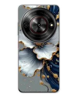 Чехол для ZTE Nubia Focus 5G с картинкой «Белый цветок и золотой флюид» Чехол для ZTE Nubia Focus 5G с картинкой «Белый цветок и золотой флюид»