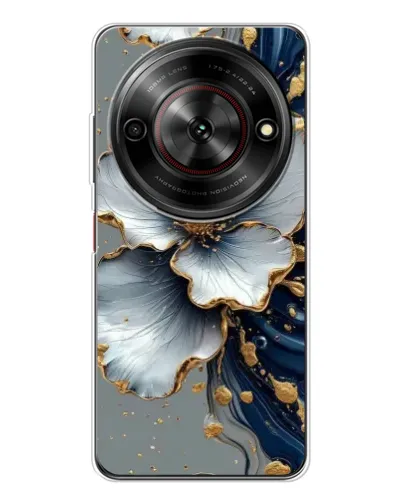 Чехол для ZTE Nubia Focus 5G с картинкой «Белый цветок и золотой флюид» Чехол для ZTE Nubia Focus 5G с картинкой «Белый цветок и золотой флюид»