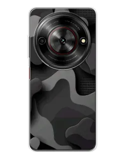 Чехол для ZTE Nubia Focus 5G с картинкой «Темный абстрактный камуфляж»