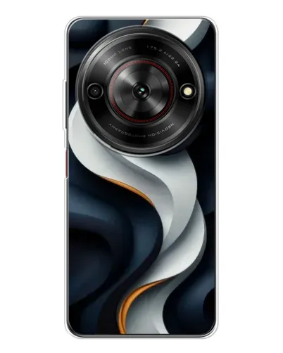 Чехол для ZTE Nubia Focus 5G с картинкой «Объемные черно-белые ленты» Чехол для ZTE Nubia Focus 5G с картинкой «Объемные черно-белые ленты»