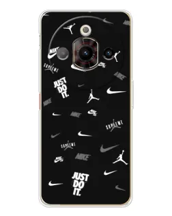 Чехол для ZTE Nubia Focus Pro с картинкой «Nike Black Pattern» Чехол для ZTE Nubia Focus Pro с картинкой «Nike Black Pattern»