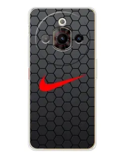 Чехол для ZTE Nubia Focus Pro с картинкой «Nike — карбоновая сетка»