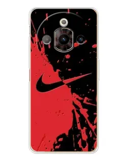 Чехол для ZTE Nubia Focus Pro с картинкой «Красные брызги Nike»