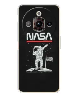 Чехол для ZTE Nubia Focus Pro с картинкой «NASA — шагаем по Луне»