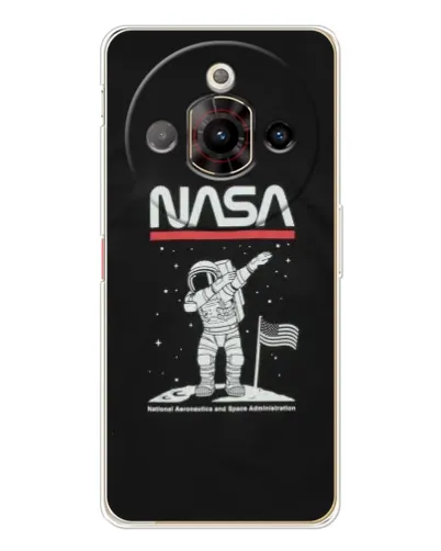 Чехол для ZTE Nubia Focus Pro с картинкой «NASA — шагаем по Луне»