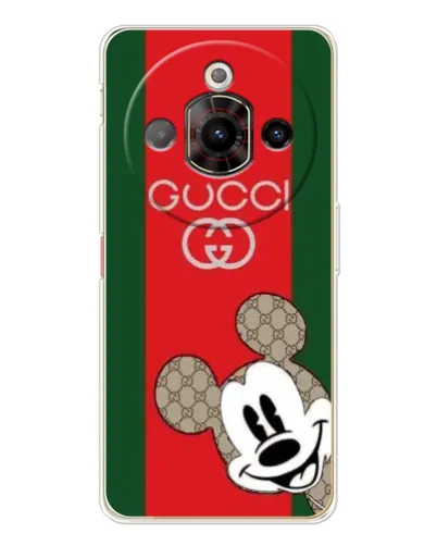 Чехол для ZTE Nubia Focus Pro с картинкой «Gucci — полосы и Микки»