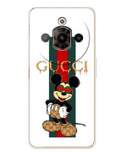 Чехол для ZTE Nubia Focus Pro с картинкой «Микки Маус Gucci — полосы»