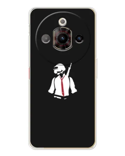Чехол для ZTE Nubia Focus Pro с картинкой «PUBG — силуэт воина»