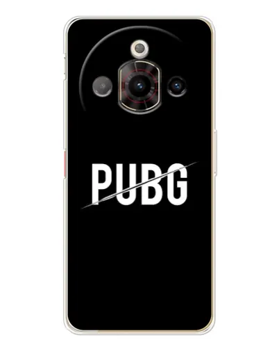 Чехол для ZTE Nubia Focus Pro с картинкой «PUBG — белый логотип»