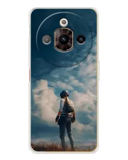Чехол для ZTE Nubia Focus Pro с картинкой «Герой PUBG на скале»