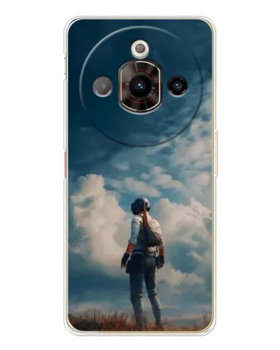 Чехол для ZTE Nubia Focus Pro с картинкой «Герой PUBG на скале»
