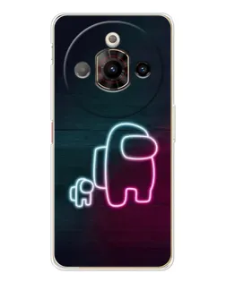 Чехол для ZTE Nubia Focus Pro с картинкой «Among Us неон-арт»
