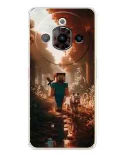 Чехол для ZTE Nubia Focus Pro с картинкой «Стив в лесу»