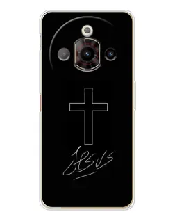 Чехол для ZTE Nubia Focus Pro с картинкой «Графический крест Jesus»