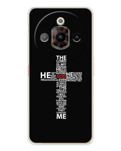 Чехол для ZTE Nubia Focus Pro с картинкой «Текстовый крест» Чехол для ZTE Nubia Focus Pro с картинкой «Текстовый крест»