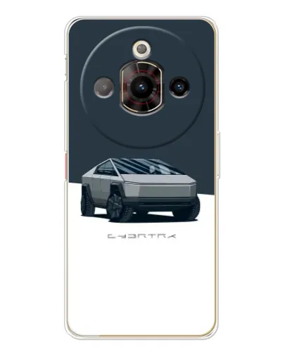 Чехол для ZTE Nubia Focus Pro с картинкой «Серебристый Cybertruck Tesla»