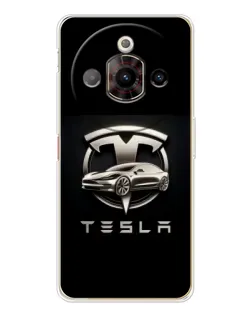 Чехол для ZTE Nubia Focus Pro с картинкой «Tesla — серебристое авто» Чехол для ZTE Nubia Focus Pro с картинкой «Tesla — серебристое авто»