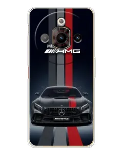 Чехол для ZTE Nubia Focus Pro с картинкой «Mercedes — белый карбон»