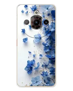 Чехол для ZTE Nubia Focus Pro с картинкой «Голубой цветочный каскад» Чехол для ZTE Nubia Focus Pro с картинкой «Голубой цветочный каскад»