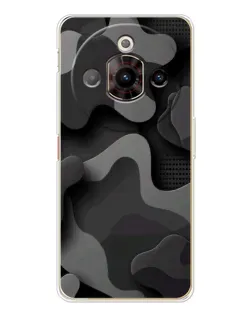 Чехол для ZTE Nubia Focus Pro с картинкой «Темный абстрактный камуфляж»