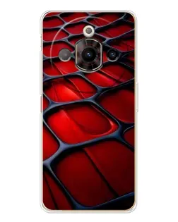 Чехол для ZTE Nubia Focus Pro с картинкой «Красная глянцевая сетка»