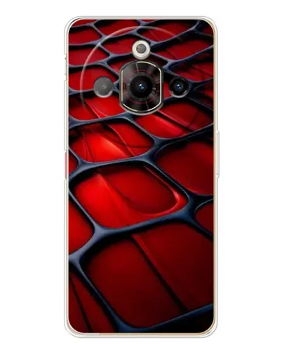 Чехол для ZTE Nubia Focus Pro с картинкой «Красная глянцевая сетка»