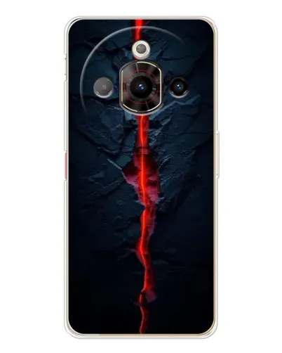Чехол для ZTE Nubia Focus Pro с картинкой «Kрасная лавовая трещина»