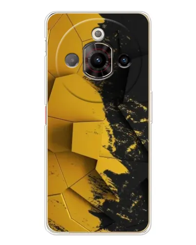 Чехол для ZTE Nubia Focus Pro с картинкой «Золотые осколки геометрии»