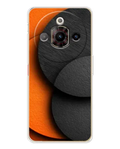 Чехол для ZTE Nubia Focus Pro с картинкой «Геометрия оранжевых кругов»
