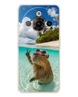 Чехол для ZTE Nubia Focus Pro с картинкой «Капибара на море»