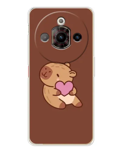 Чехол для ZTE Nubia Focus Pro с картинкой «Капибара с сердцем»