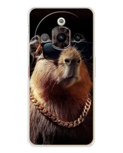 Чехол для ZTE Nubia Focus Pro с картинкой «Капибара золотая цепь»