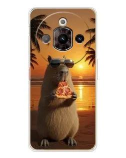 Чехол для ZTE Nubia Focus Pro с картинкой «Капибара с пиццей»