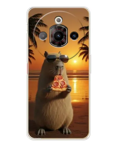 Чехол для ZTE Nubia Focus Pro с картинкой «Капибара с пиццей»
