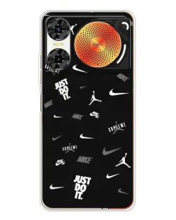Чехол для ZTE Nubia Music 2 с картинкой «Nike Black Pattern» Чехол для ZTE Nubia Music 2 с картинкой «Nike Black Pattern»