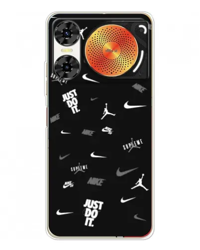 Чехол для ZTE Nubia Music 2 с картинкой «Nike Black Pattern»