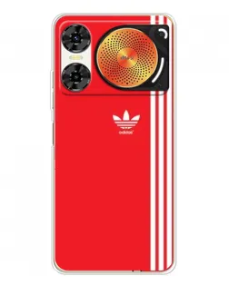 Чехол для ZTE Nubia Music 2 с картинкой «Красный минимализм Adidas»
