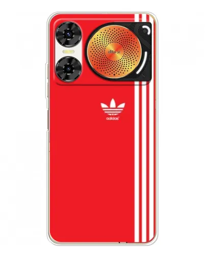 Чехол для ZTE Nubia Music 2 с картинкой «Красный минимализм Adidas»