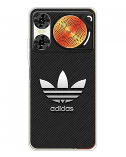 Чехол для ZTE Nubia Music 2 с картинкой «Adidas Карбоновая текстура»