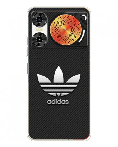 Чехол для ZTE Nubia Music 2 с картинкой «Adidas Карбоновая текстура»
