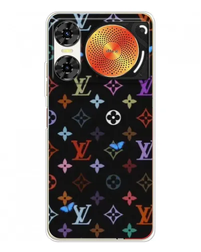 Чехол для ZTE Nubia Music 2 с картинкой «Цветная монограмма LV»