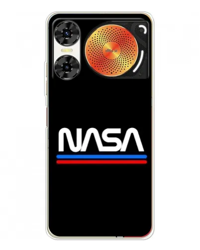 Чехол для ZTE Nubia Music 2 с картинкой «NASA — классика Red Blue»